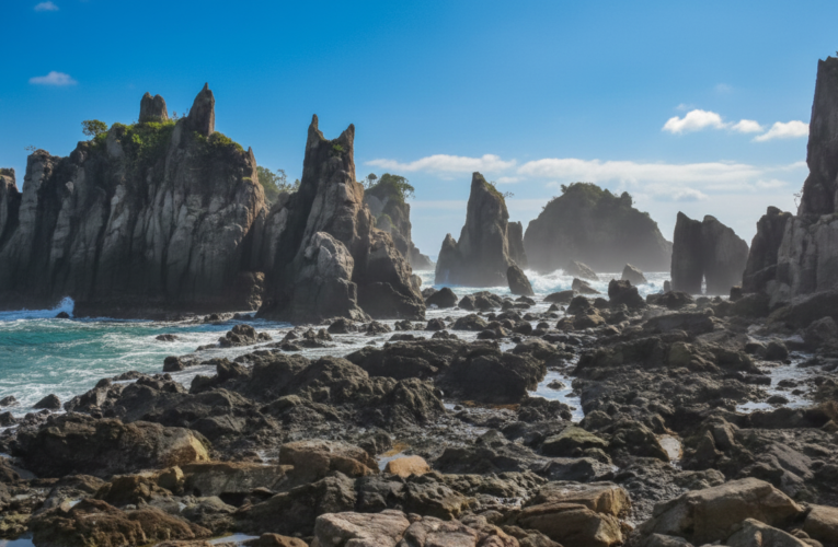Pantai Gigi Hiu: Simfoni Batu Karang Tajam di Tepian Samudra Hindia